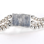 1980s Patricia Von Musulin Sterling Silver Multi-Strand Beaded Torsade Necklace