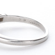 Platinum Brilliant Cut Diamond Two-Baguette Engagement Ring