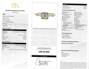 Platinum Brilliant Cut Diamond Two-Baguette Engagement Ring