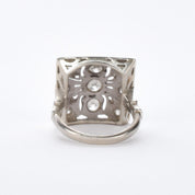 Antique 14K Gold and Old European Cut Diamond Art Deco Ring