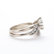 1980's 14K Gold Natural Marquise Diamond Engagement Ring
