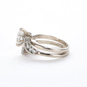 1980's 14K Gold Natural Marquise Diamond Engagement Ring