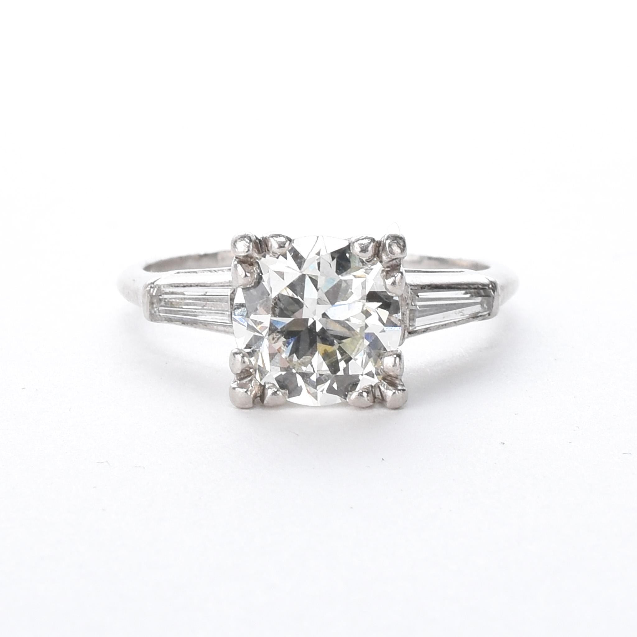 Platinum 1.80 CT Natural Diamond Engagement Ring