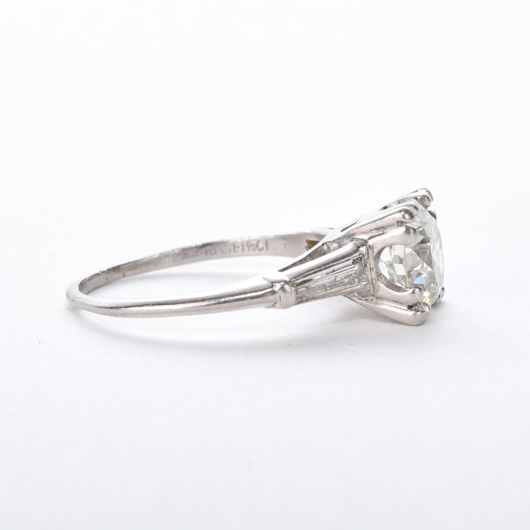 Platinum 1.80 CT Natural Diamond Engagement Ring