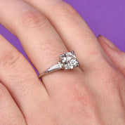 Platinum 1.80 CT Natural Diamond Engagement Ring