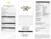 Platinum 1.80 CT Natural Diamond Engagement Ring