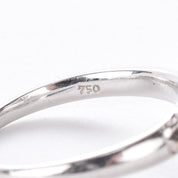 18K White Gold Cluster Diamond Art Deco Ring