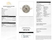18K White Gold Cluster Diamond Art Deco Ring