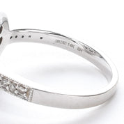 14K White Gold Diamond Cluster Halo Ring