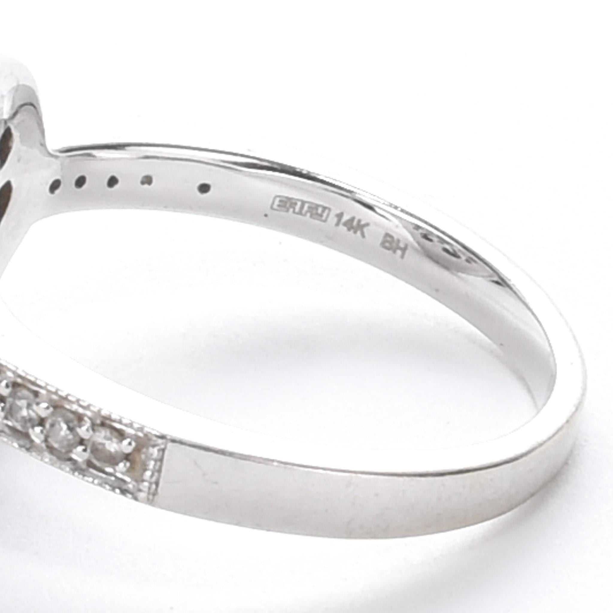 14K White Gold Diamond Cluster Halo Ring