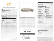 14K White Gold Two-Row Natural Diamond Ring