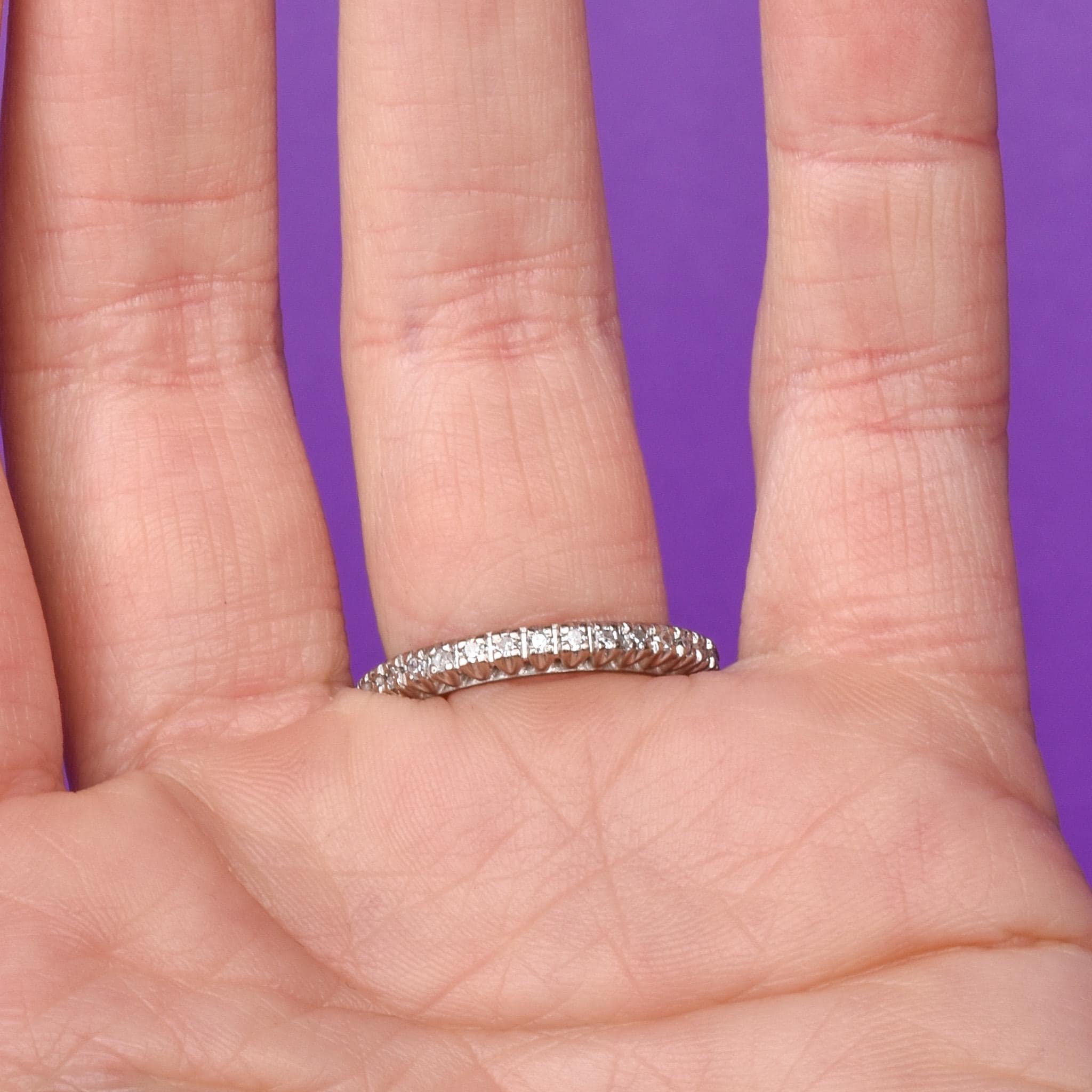 14K White Gold Thirty-Four Diamond Eternity Band