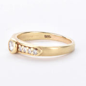 14K Gold Bezel-Set Multi-Diamond Engagement Ring