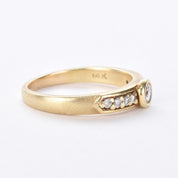 14K Gold Bezel-Set Multi-Diamond Engagement Ring