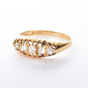 18K Gold Edwardian Multi-Diamond Engagement Ring