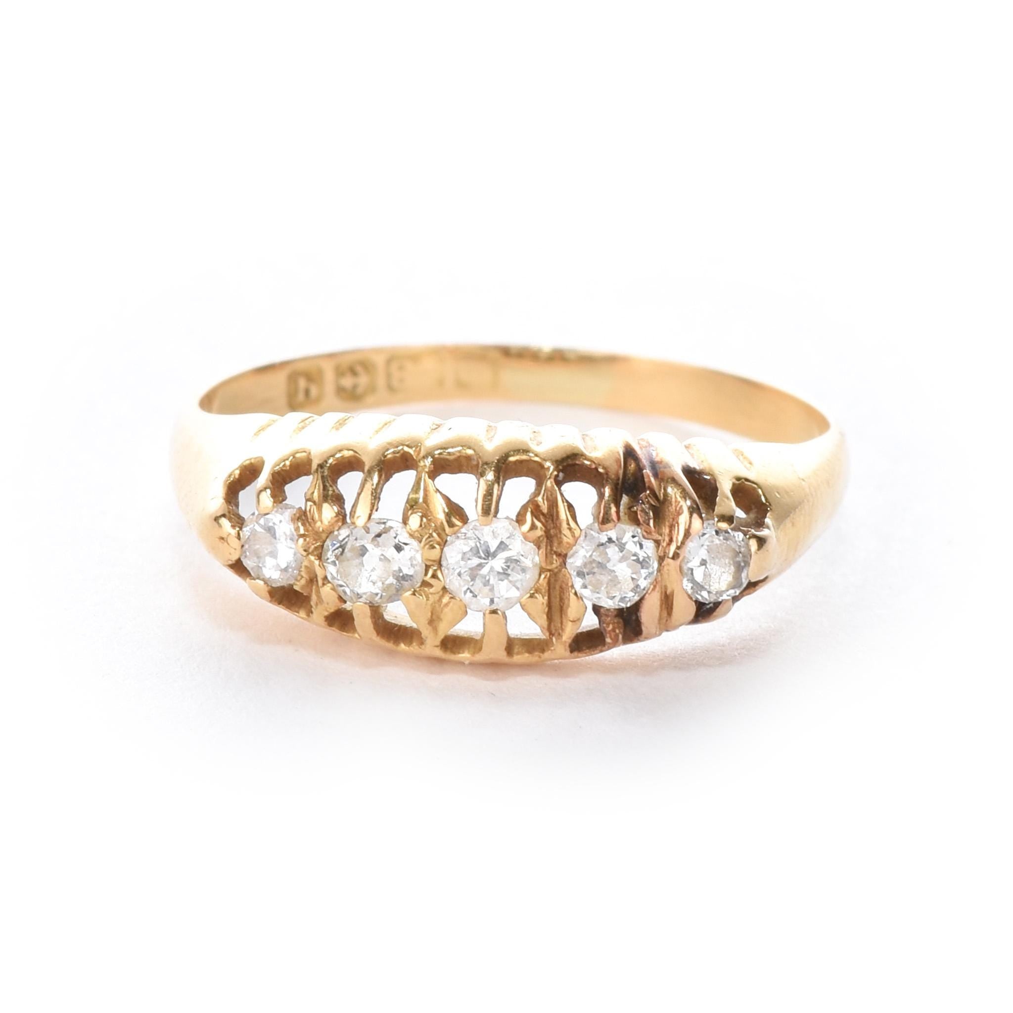 18K Gold Edwardian Multi-Diamond Engagement Ring