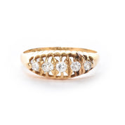 18K Gold Edwardian Multi-Diamond Engagement Ring