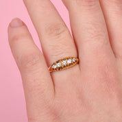 18K Gold Edwardian Multi-Diamond Engagement Ring