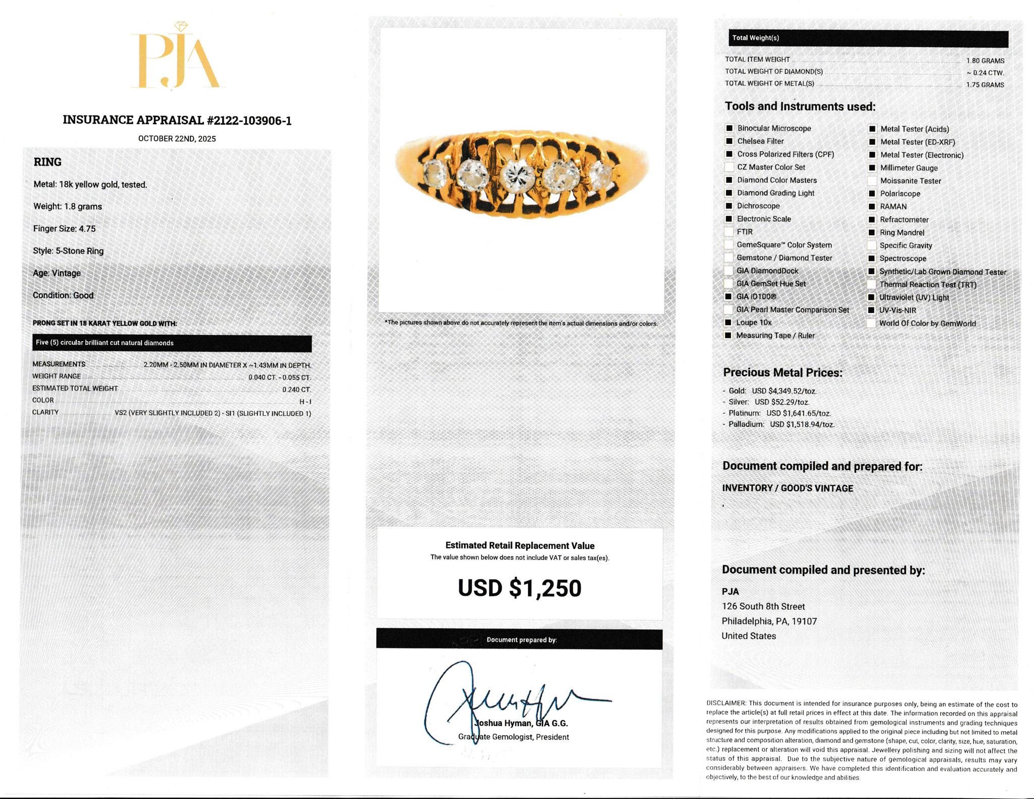 18K Gold Edwardian Multi-Diamond Engagement Ring