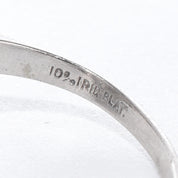 Art Deco Platinum and Diamond Halo Shield Ring