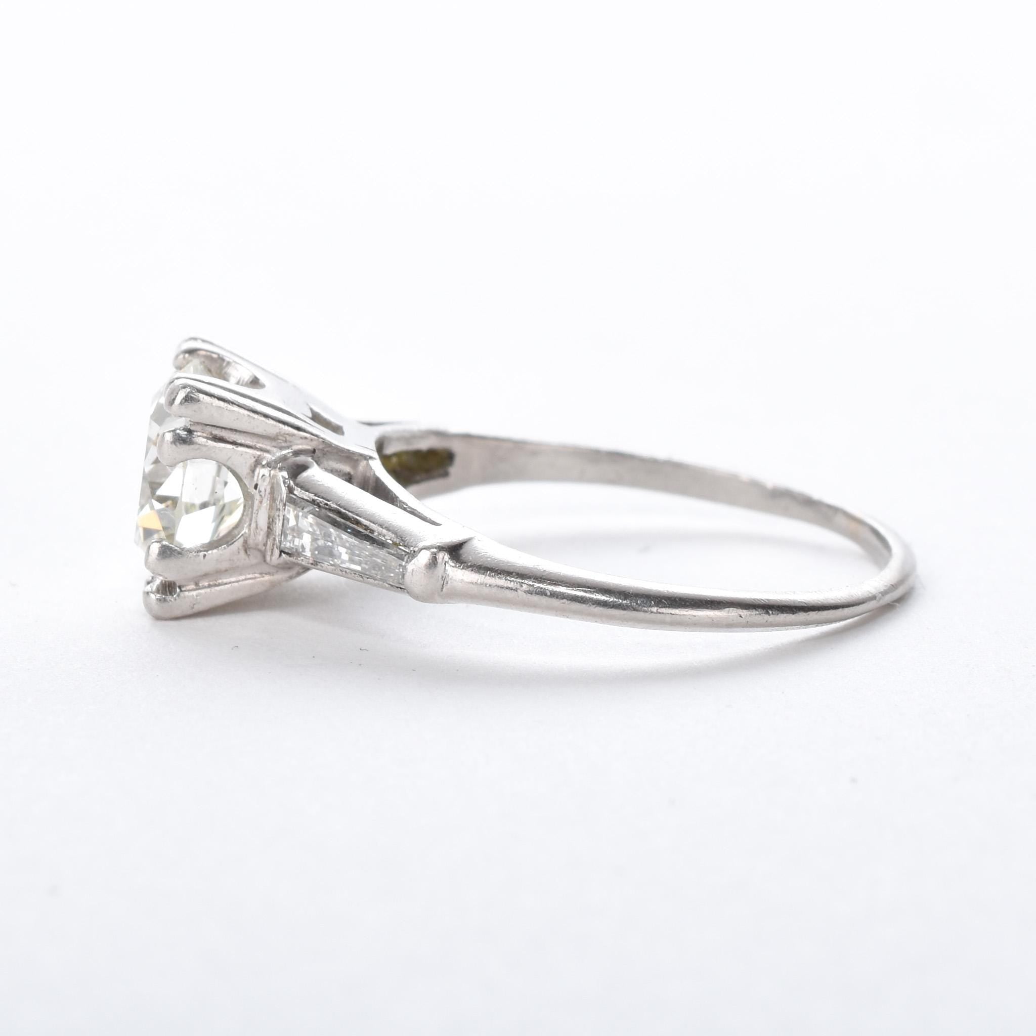 Platinum 1.80 CT Natural Diamond Engagement Ring