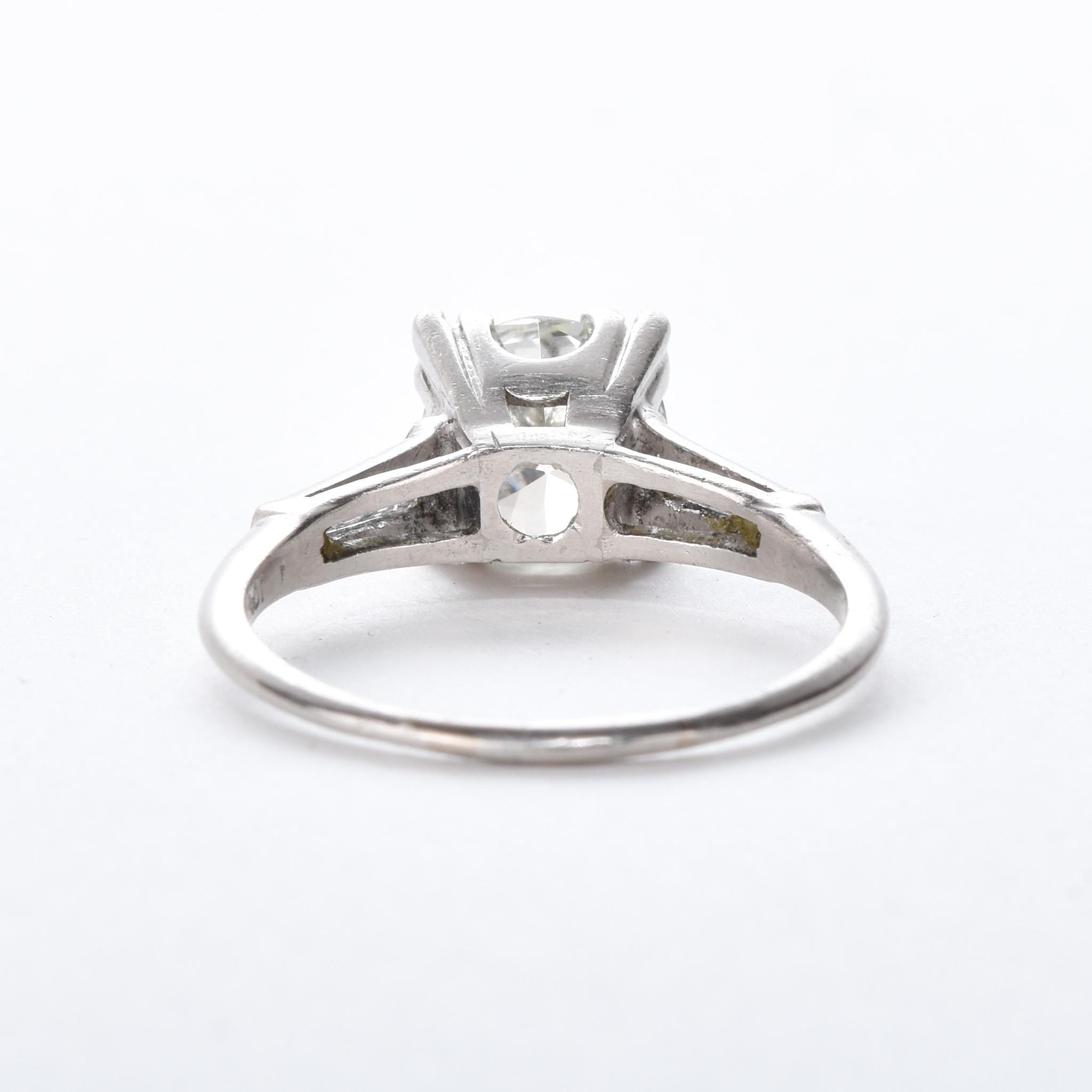 Platinum 1.80 CT Natural Diamond Engagement Ring