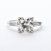 Platinum 1.80 CT Natural Diamond Engagement Ring