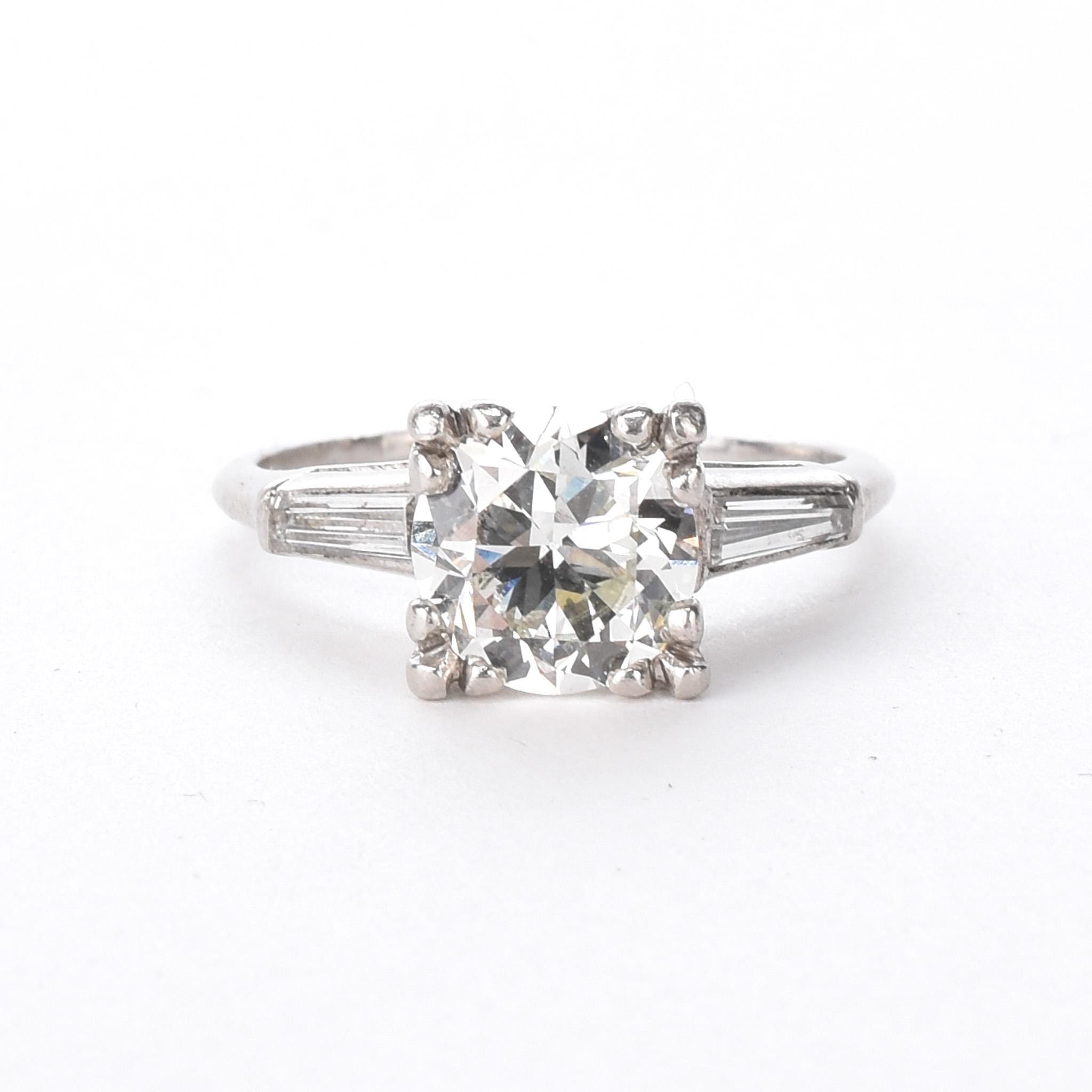 Platinum 1.80 CT Natural Diamond Engagement Ring
