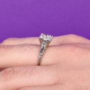 Platinum 1.80 CT Natural Diamond Engagement Ring