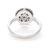 14K White Gold Diamond Cluster Halo Ring