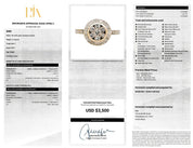 14K White Gold Diamond Cluster Halo Ring