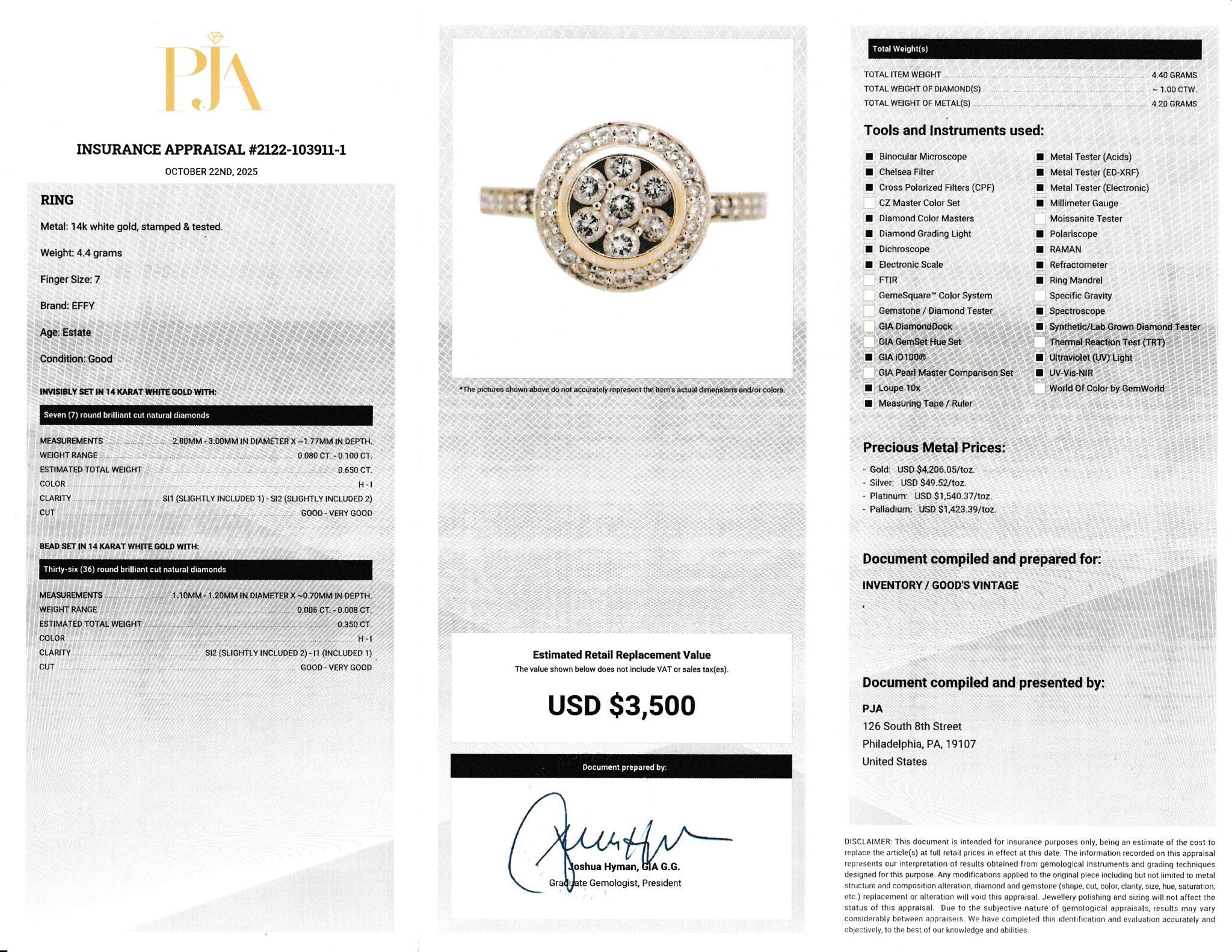 14K White Gold Diamond Cluster Halo Ring
