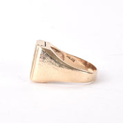 14K Gold Switchable Lapis Lazuli and Onyx Signet Ring