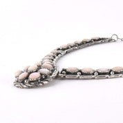 Navajo Sterling Silver and Pink Mother of Pearl Necklace