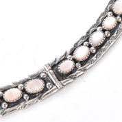 Navajo Sterling Silver and Pink Mother of Pearl Necklace