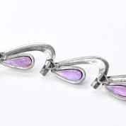 Antonia Pineda 970 Silver and Amethyst Cabochon Modernist Choker Necklace