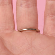 14K White Gold Two-Row Natural Diamond Band