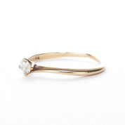 14K Gold Solitaire Natural Diamond Bypass Engagement Ring
