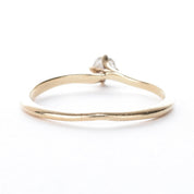 14K Gold Solitaire Natural Diamond Bypass Engagement Ring