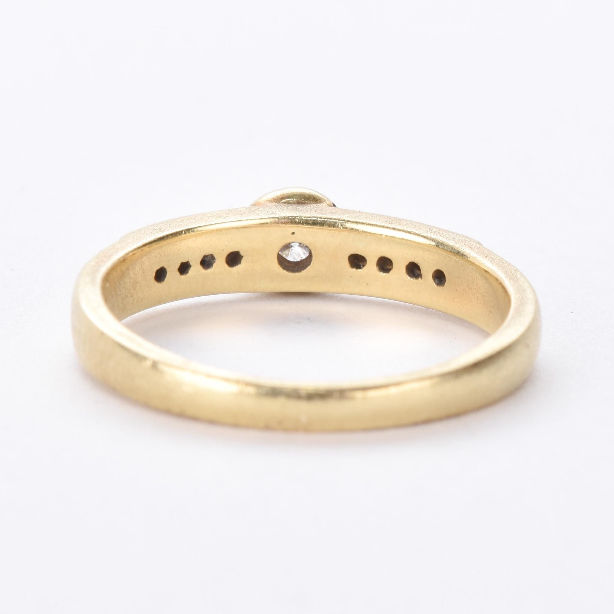 14K Gold Bezel-Set Multi-Diamond Engagement Ring