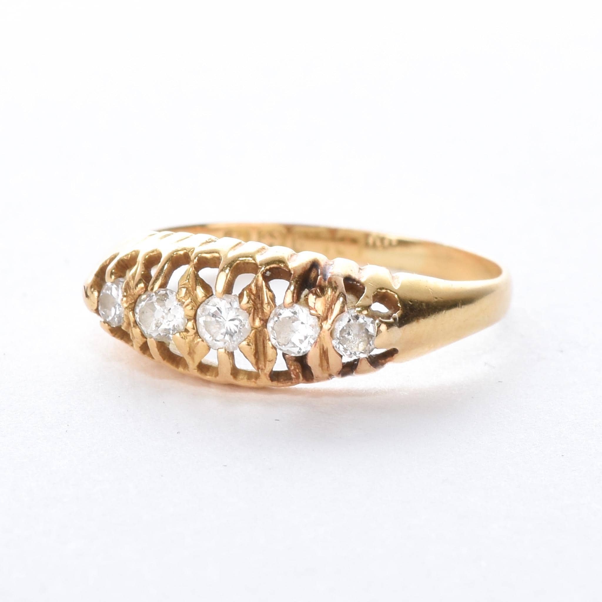 18K Gold Edwardian Multi-Diamond Engagement Ring