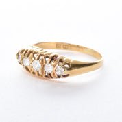 18K Gold Edwardian Multi-Diamond Engagement Ring