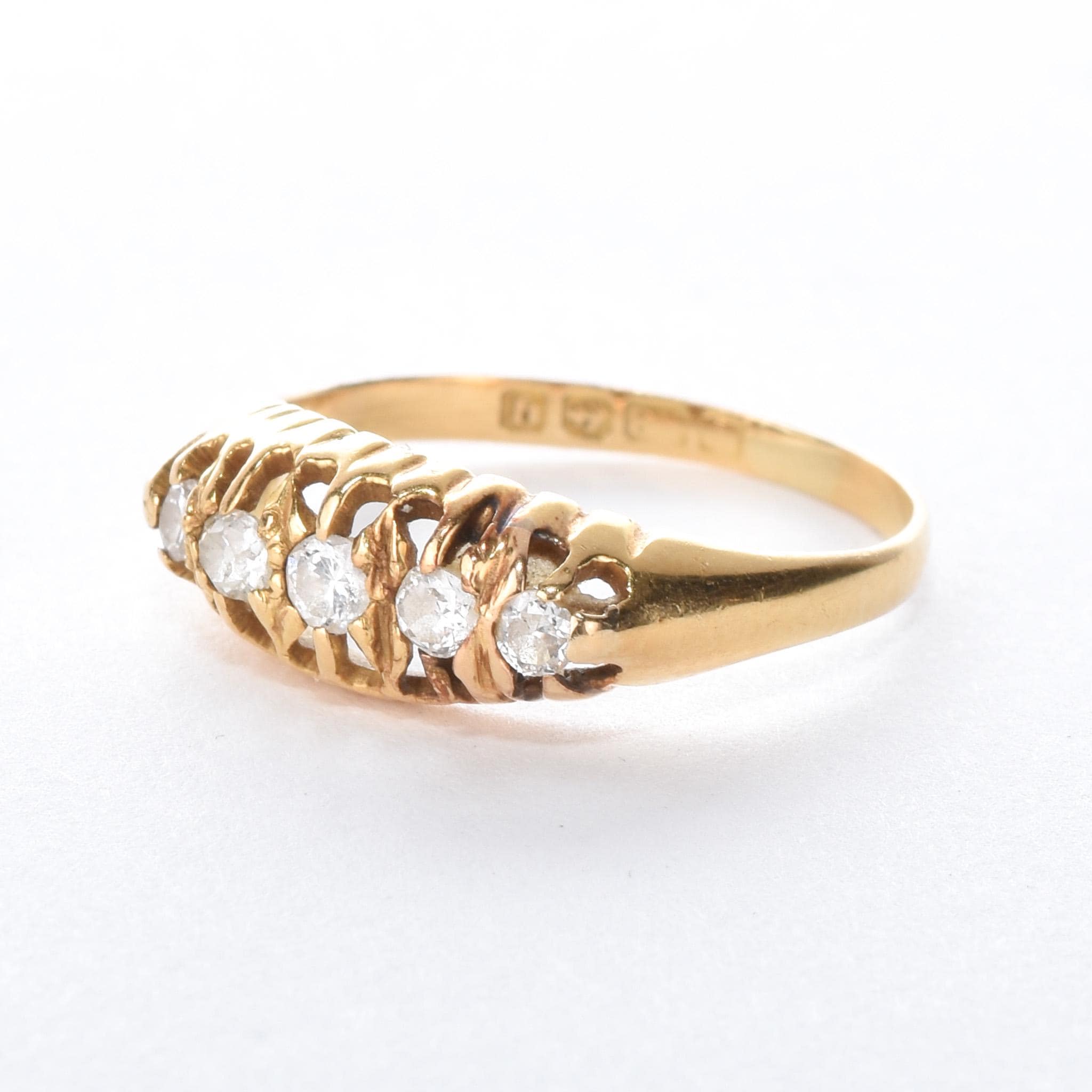 18K Gold Edwardian Multi-Diamond Engagement Ring