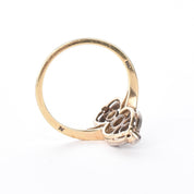 Edwardian 14K and 10K Two-Tone Gold European-Cut Diamond Ring