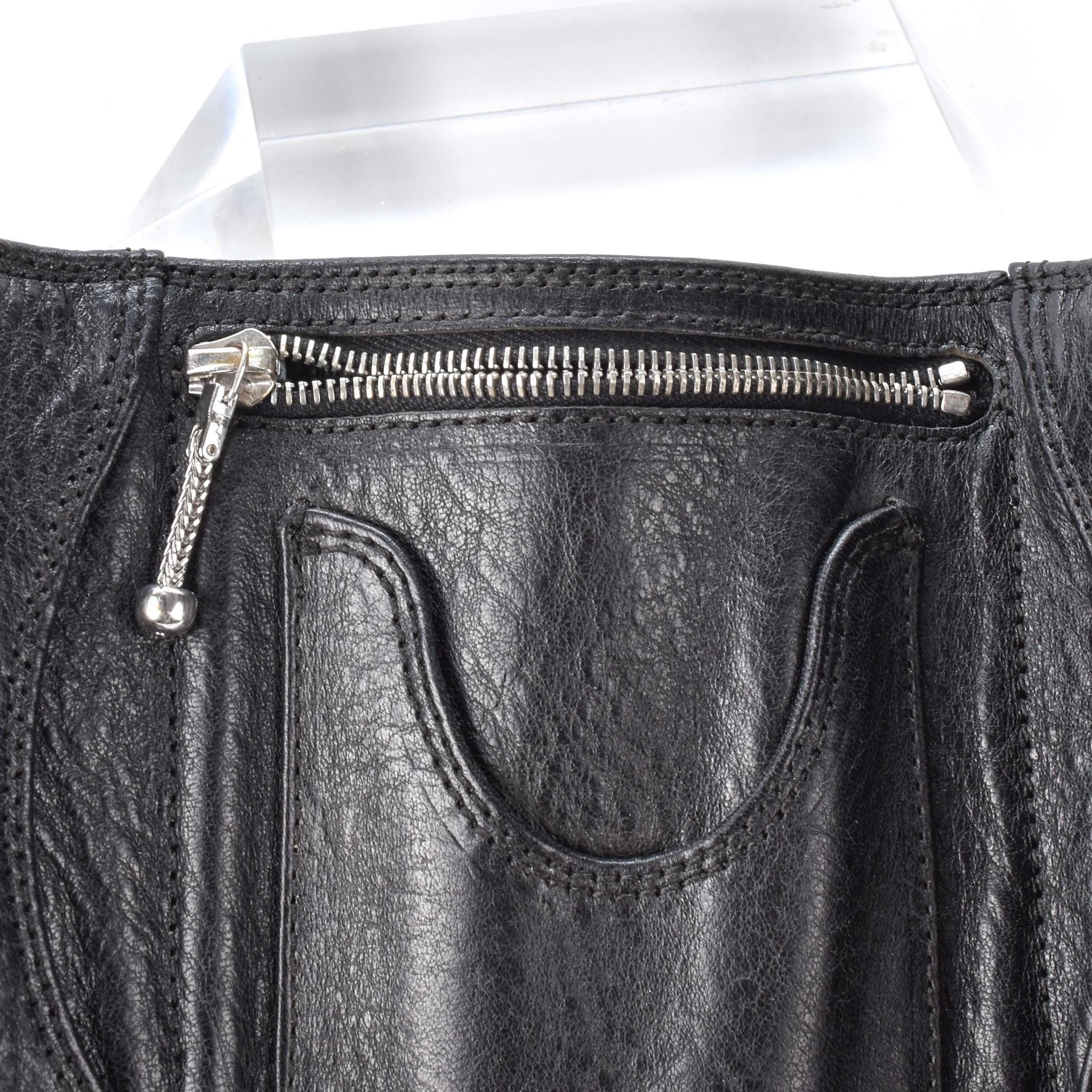 1996 Chrome Hearts Three-Fold Cross Button Wallet with 24" Silver Cross-ball Wallet Chain