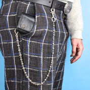 1996 Chrome Hearts Three-Fold Cross Button Wallet with 24" Silver Cross-ball Wallet Chain