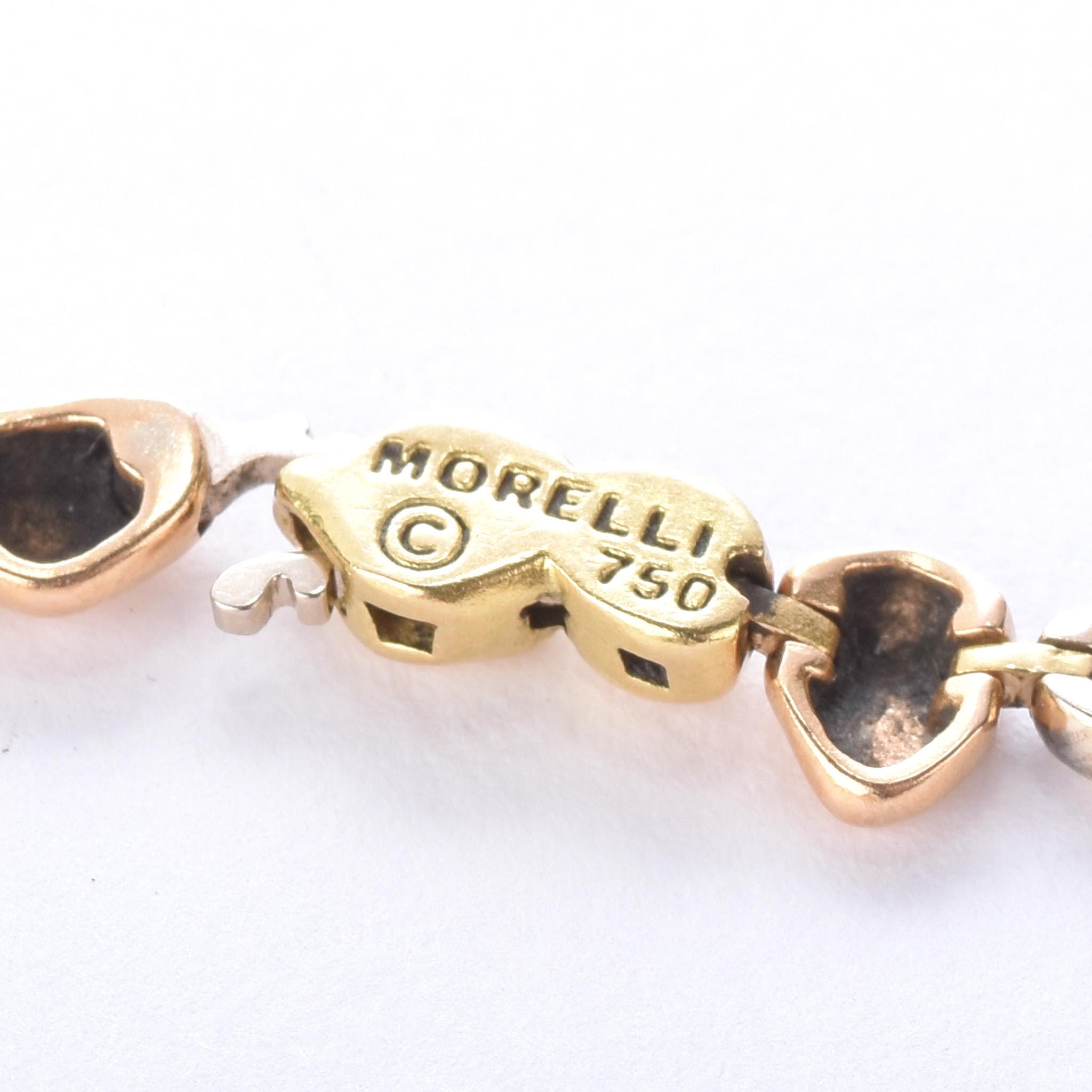 Vintage Paul Morelli Three-Tone 18K Gold Single Pebble Bracelet