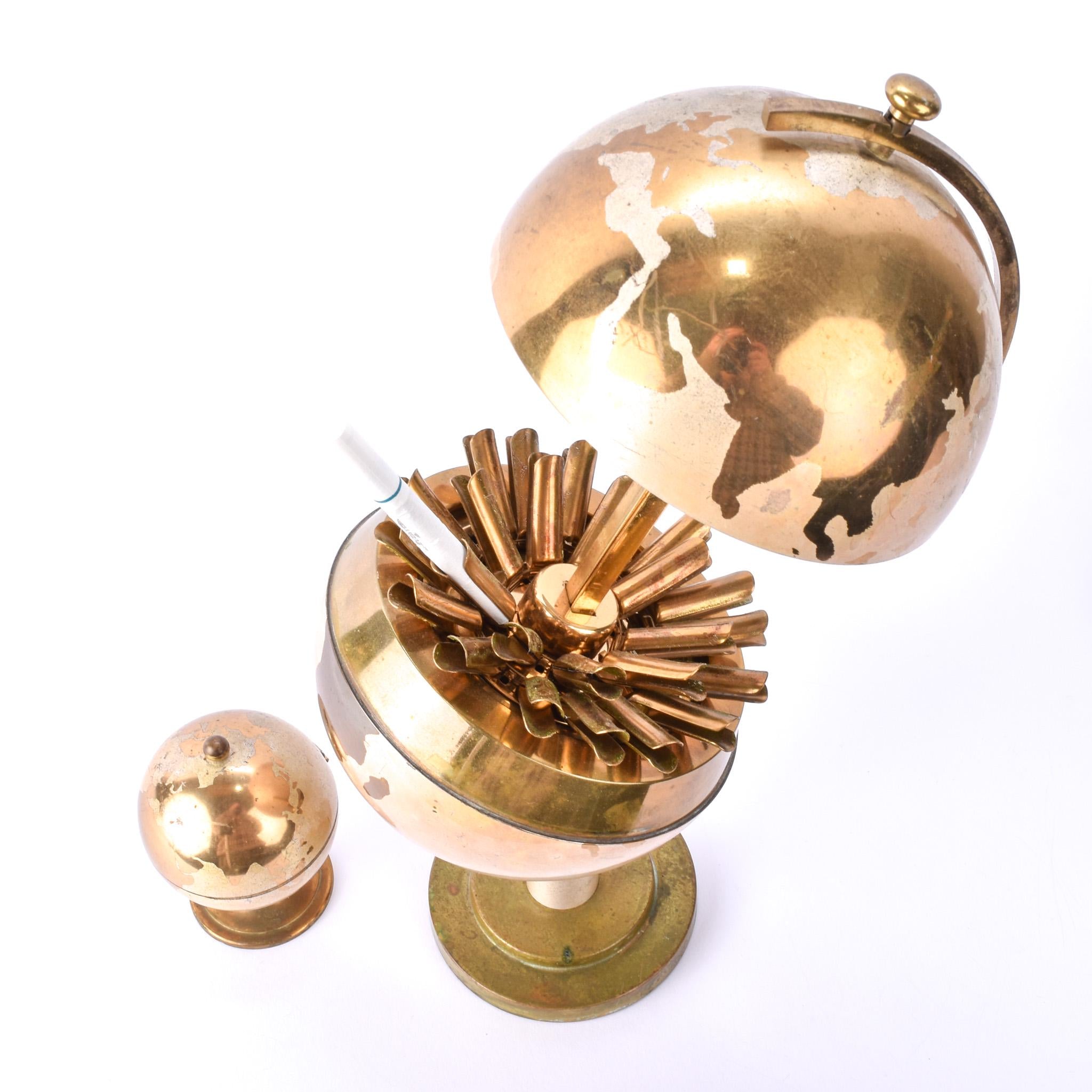 table cigarette holder 1950s Brass Globe Cigarette Holder with Matching Table Lighter – Good's Vintage table cigarette holder 1950s Brass Globe Cigarette Holder with Matching Table Lighter – Good's Vintage