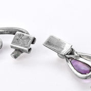 Antonia Pineda 970 Silver and Amethyst Cabochon Modernist Choker Necklace