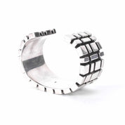 Geometric Modernist Chunky Sterling Silver Cuff Bracelet